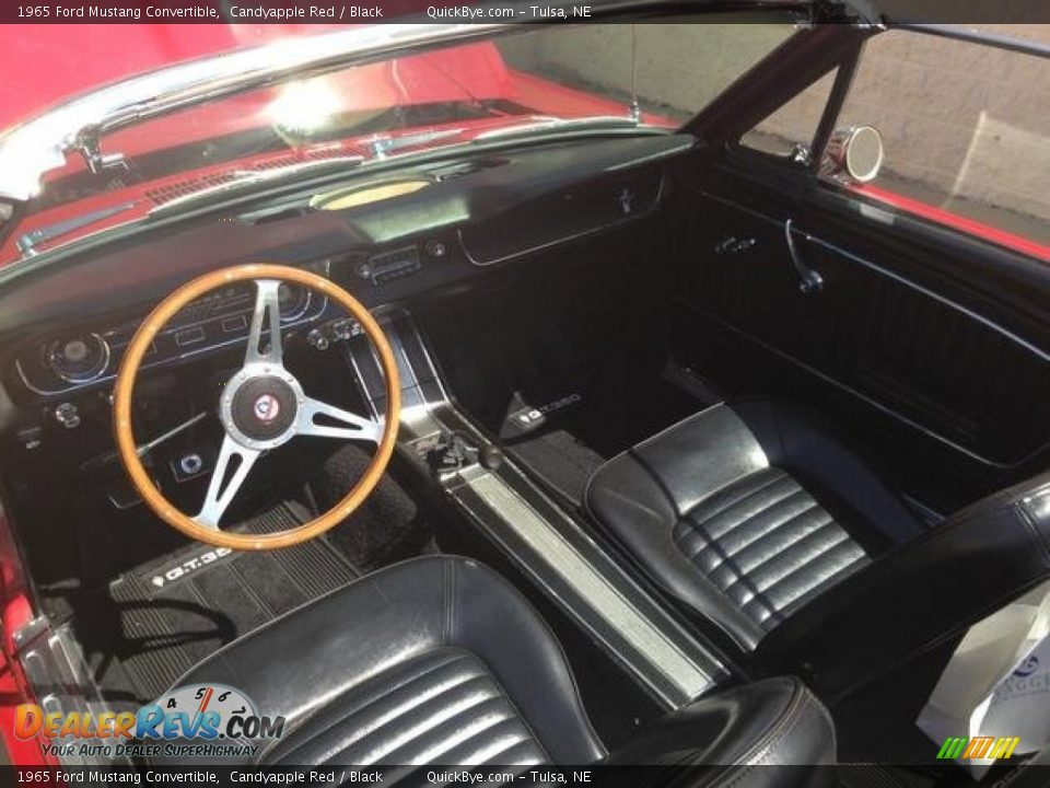 1965 Ford Mustang Convertible Candyapple Red / Black Photo #5