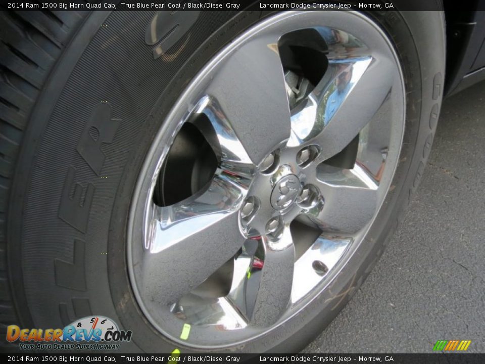 2014 Ram 1500 Big Horn Quad Cab True Blue Pearl Coat / Black/Diesel Gray Photo #5