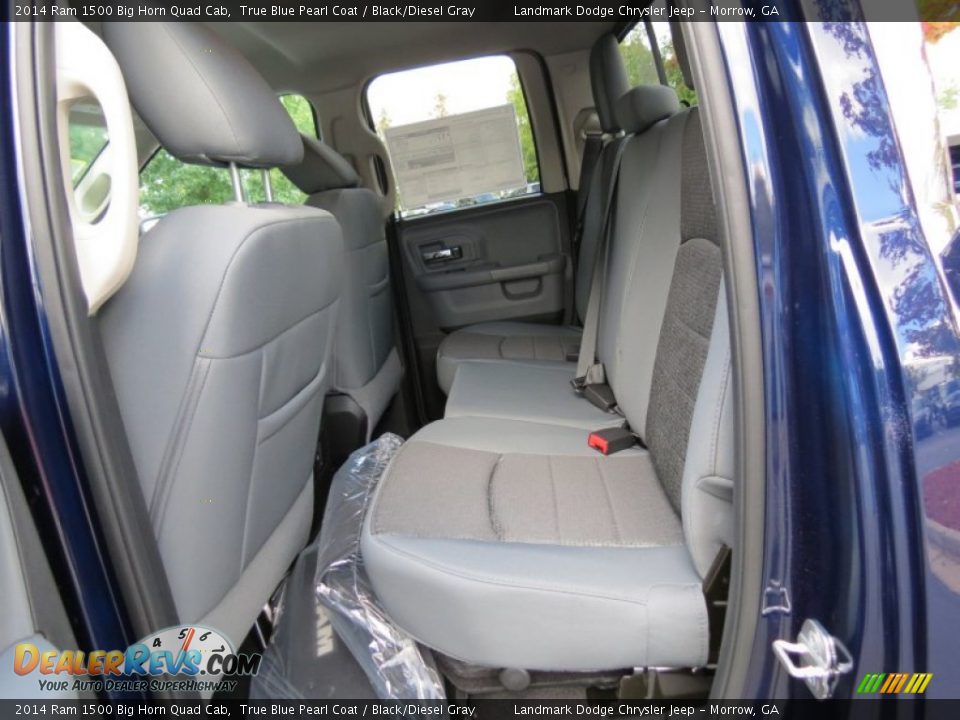 2014 Ram 1500 Big Horn Quad Cab True Blue Pearl Coat / Black/Diesel Gray Photo #8