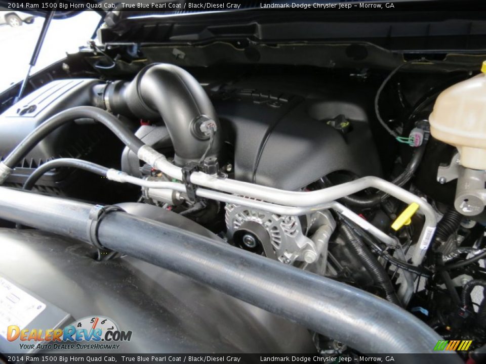 2014 Ram 1500 Big Horn Quad Cab True Blue Pearl Coat / Black/Diesel Gray Photo #10