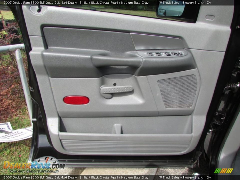 2007 Dodge Ram 3500 SLT Quad Cab 4x4 Dually Brilliant Black Crystal Pearl / Medium Slate Gray Photo #13