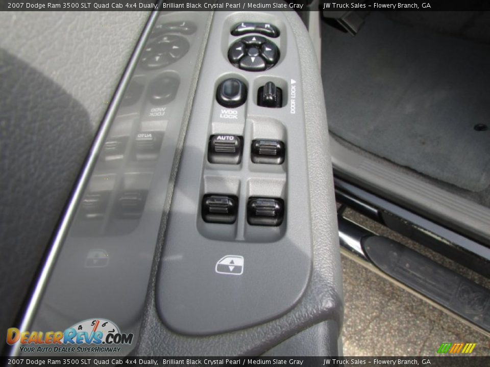 2007 Dodge Ram 3500 SLT Quad Cab 4x4 Dually Brilliant Black Crystal Pearl / Medium Slate Gray Photo #14
