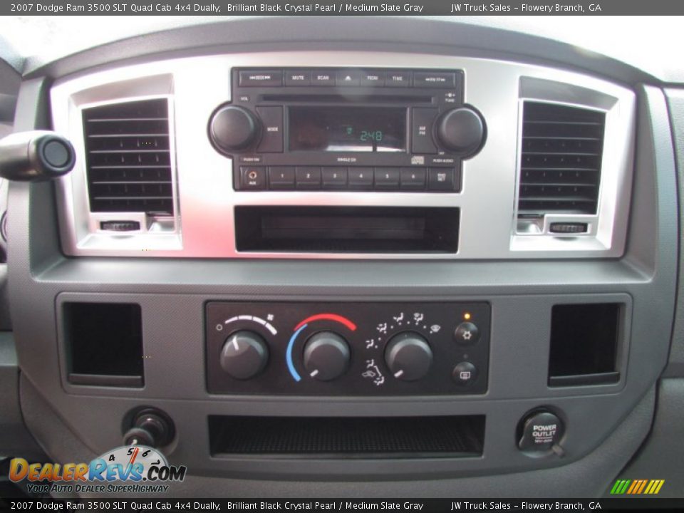 2007 Dodge Ram 3500 SLT Quad Cab 4x4 Dually Brilliant Black Crystal Pearl / Medium Slate Gray Photo #27