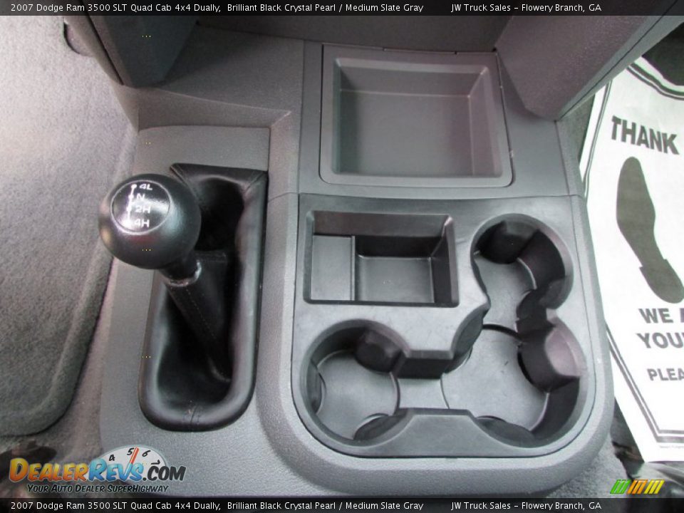 2007 Dodge Ram 3500 SLT Quad Cab 4x4 Dually Brilliant Black Crystal Pearl / Medium Slate Gray Photo #28