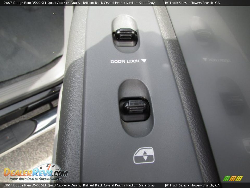 2007 Dodge Ram 3500 SLT Quad Cab 4x4 Dually Brilliant Black Crystal Pearl / Medium Slate Gray Photo #35
