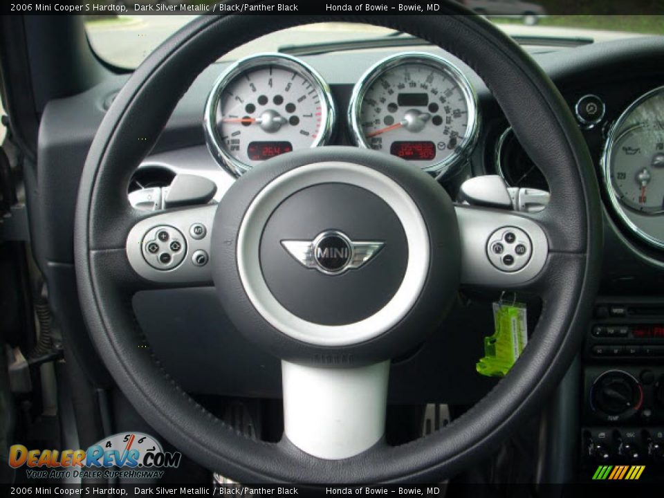 2006 Mini Cooper S Hardtop Dark Silver Metallic / Black/Panther Black Photo #16