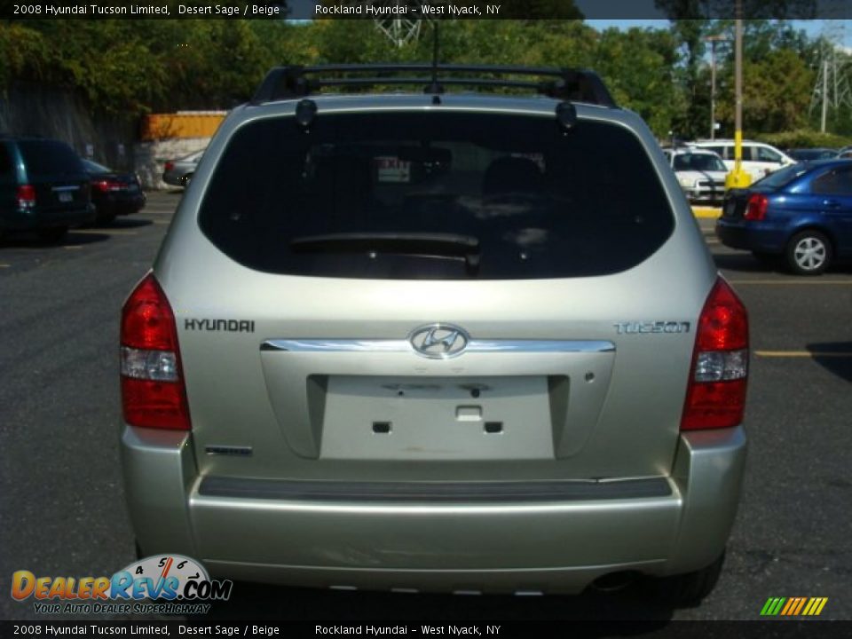 2008 Hyundai Tucson Limited Desert Sage / Beige Photo #5