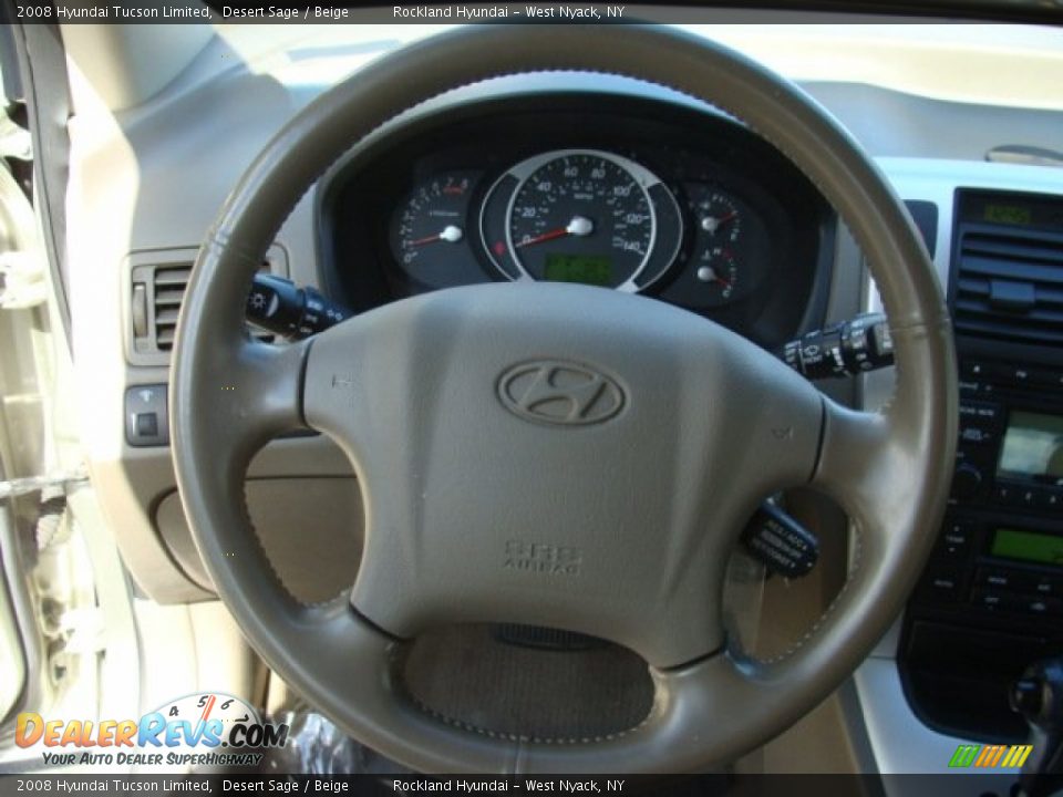 2008 Hyundai Tucson Limited Steering Wheel Photo #13