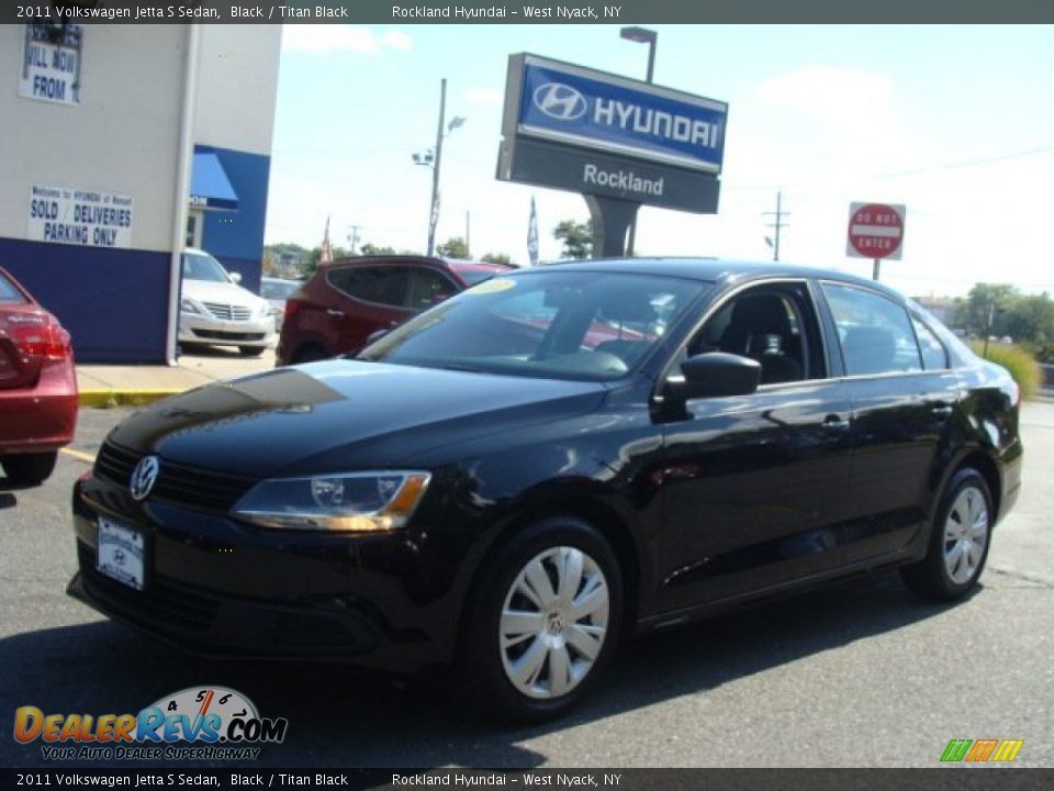 2011 Volkswagen Jetta S Sedan Black / Titan Black Photo #1