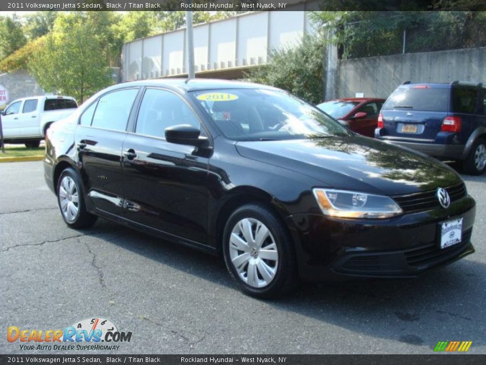 2011 Volkswagen Jetta S Sedan Black / Titan Black Photo #3