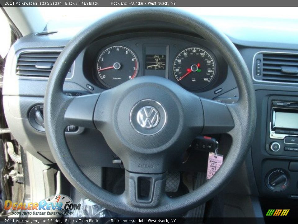 2011 Volkswagen Jetta S Sedan Black / Titan Black Photo #13