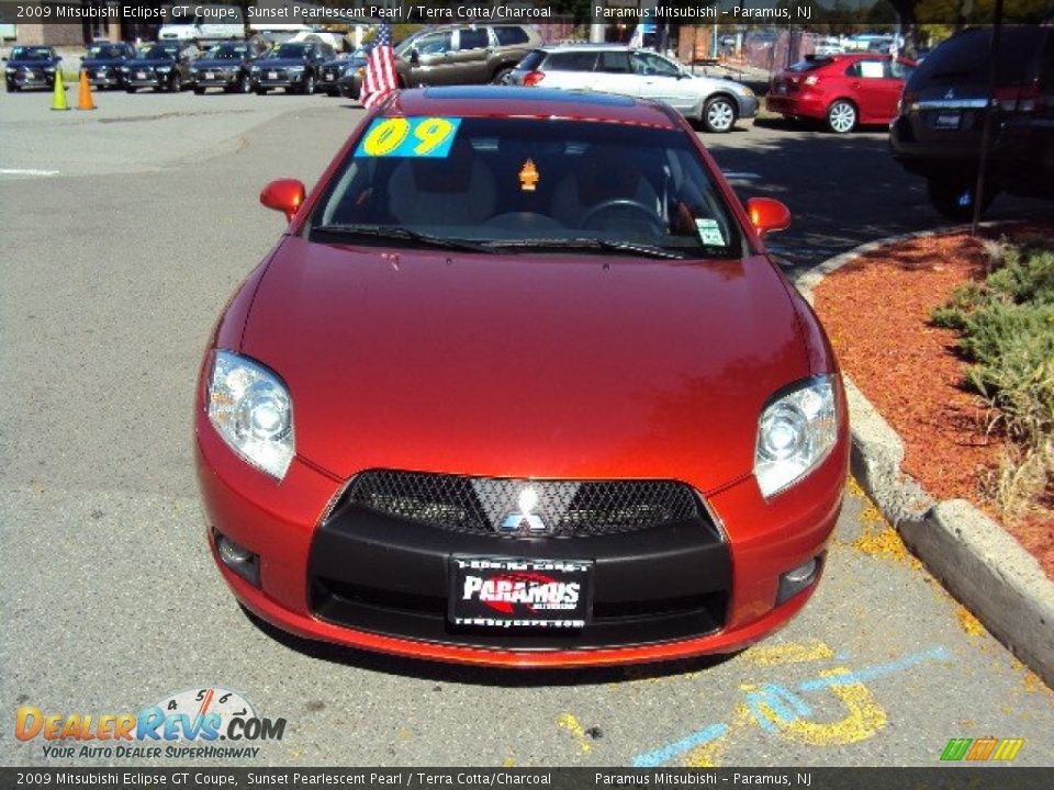 2009 Mitsubishi Eclipse GT Coupe Sunset Pearlescent Pearl / Terra Cotta/Charcoal Photo #2