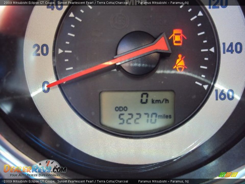 2009 Mitsubishi Eclipse GT Coupe Sunset Pearlescent Pearl / Terra Cotta/Charcoal Photo #16