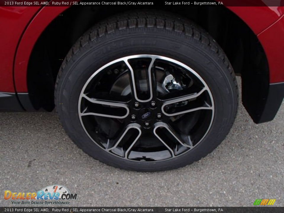 2013 Ford Edge SEL AWD Ruby Red / SEL Appearance Charcoal Black/Gray Alcantara Photo #9