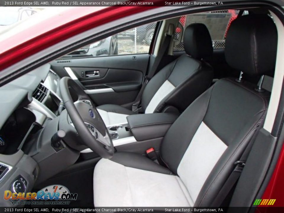 2013 Ford Edge SEL AWD Ruby Red / SEL Appearance Charcoal Black/Gray Alcantara Photo #11