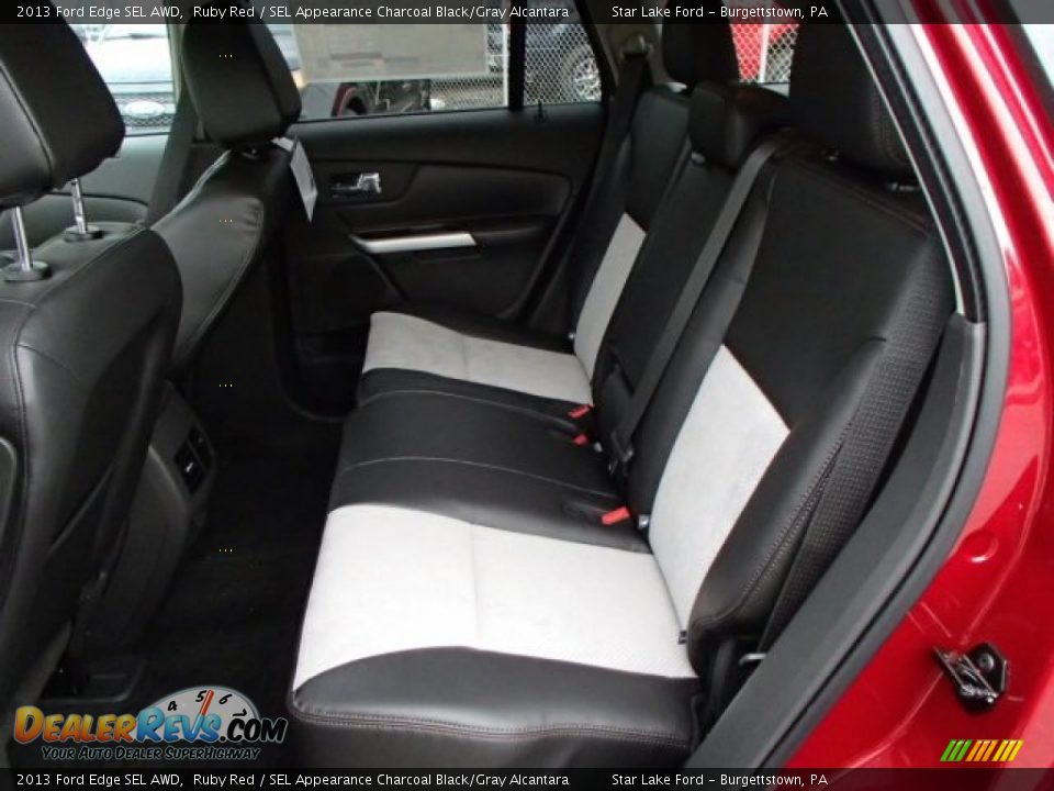 2013 Ford Edge SEL AWD Ruby Red / SEL Appearance Charcoal Black/Gray Alcantara Photo #13