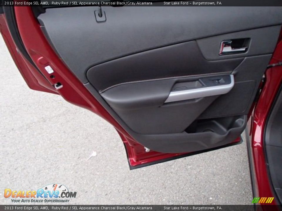 2013 Ford Edge SEL AWD Ruby Red / SEL Appearance Charcoal Black/Gray Alcantara Photo #14
