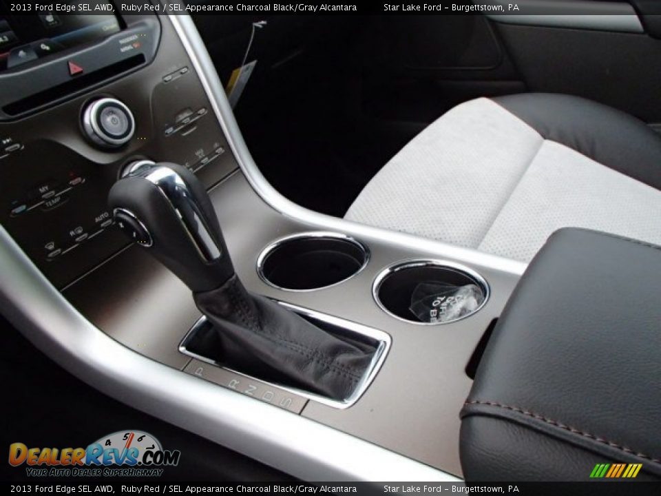 2013 Ford Edge SEL AWD Ruby Red / SEL Appearance Charcoal Black/Gray Alcantara Photo #20