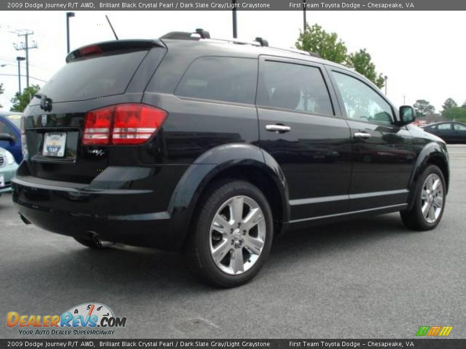 2009 Dodge Journey R/T AWD Brilliant Black Crystal Pearl / Dark Slate Gray/Light Graystone Photo #4