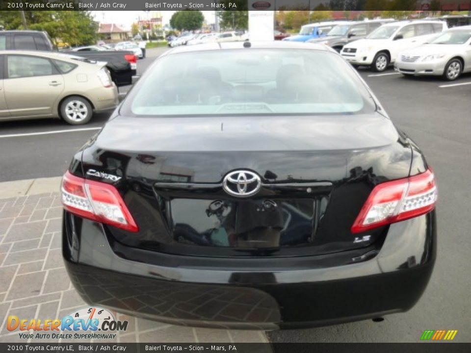 2010 Toyota Camry LE Black / Ash Gray Photo #6