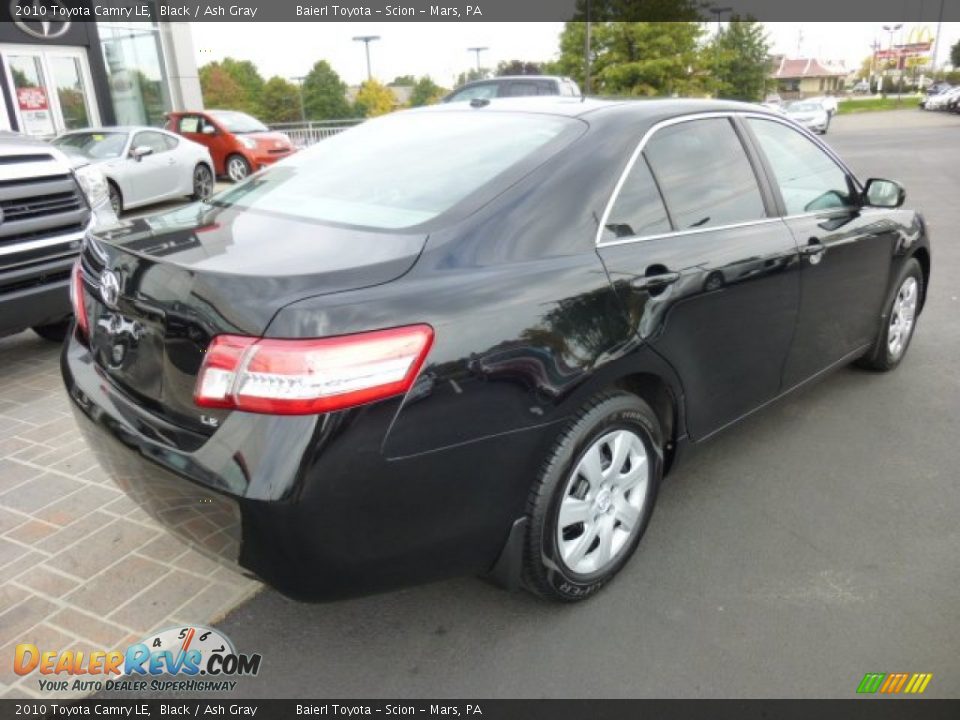 2010 Toyota Camry LE Black / Ash Gray Photo #7