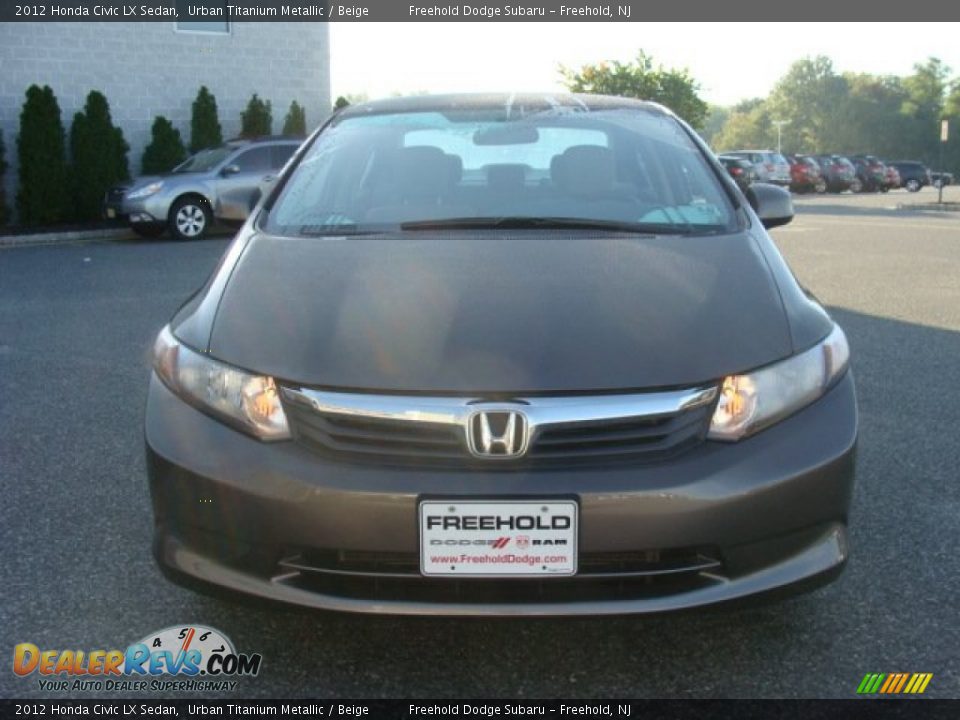 2012 Honda Civic LX Sedan Urban Titanium Metallic / Beige Photo #2