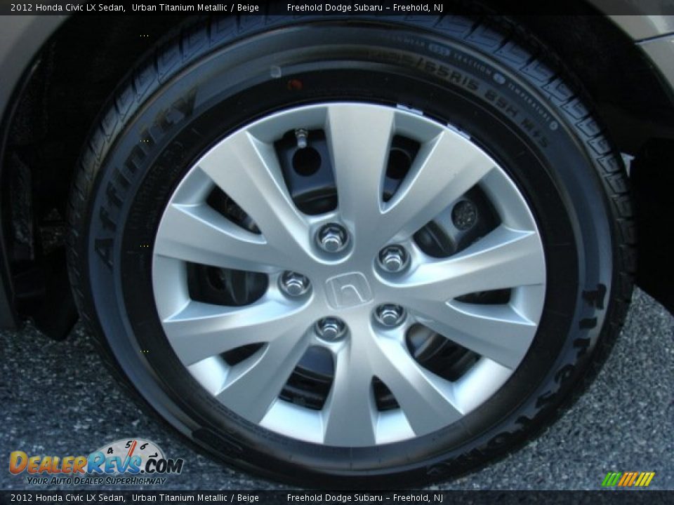 2012 Honda Civic LX Sedan Urban Titanium Metallic / Beige Photo #6