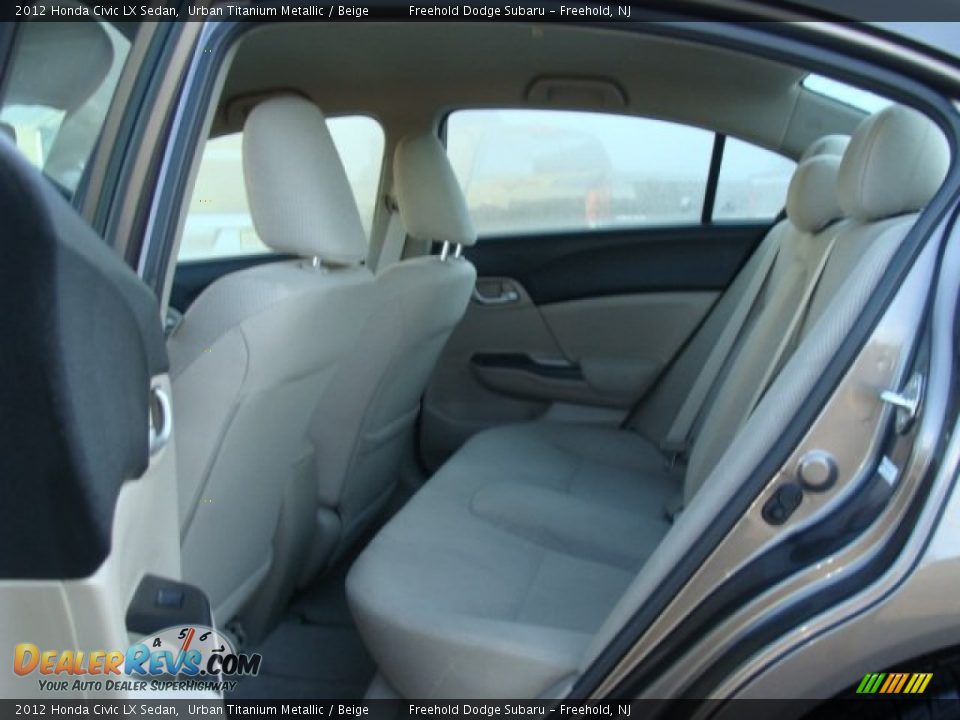 2012 Honda Civic LX Sedan Urban Titanium Metallic / Beige Photo #7
