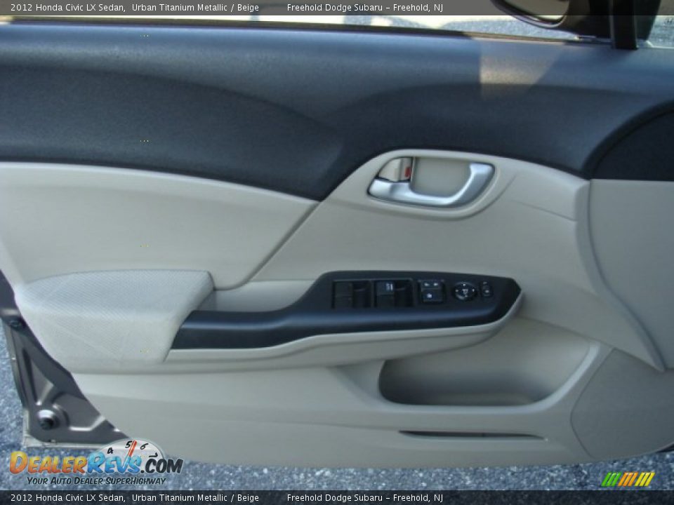 2012 Honda Civic LX Sedan Urban Titanium Metallic / Beige Photo #8