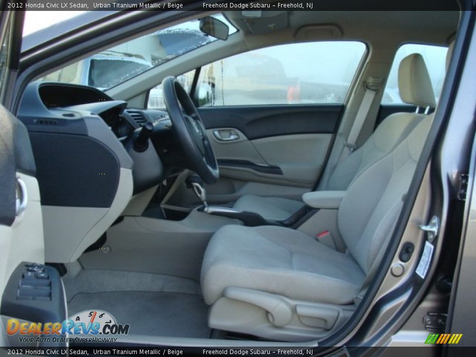 2012 Honda Civic LX Sedan Urban Titanium Metallic / Beige Photo #9