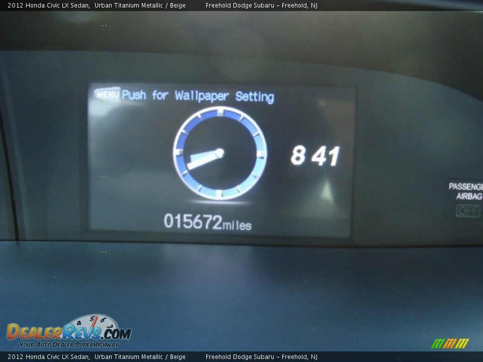 2012 Honda Civic LX Sedan Urban Titanium Metallic / Beige Photo #12