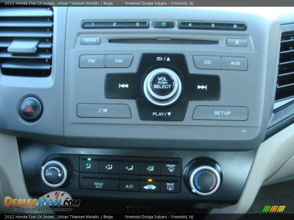 2012 Honda Civic LX Sedan Urban Titanium Metallic / Beige Photo #13