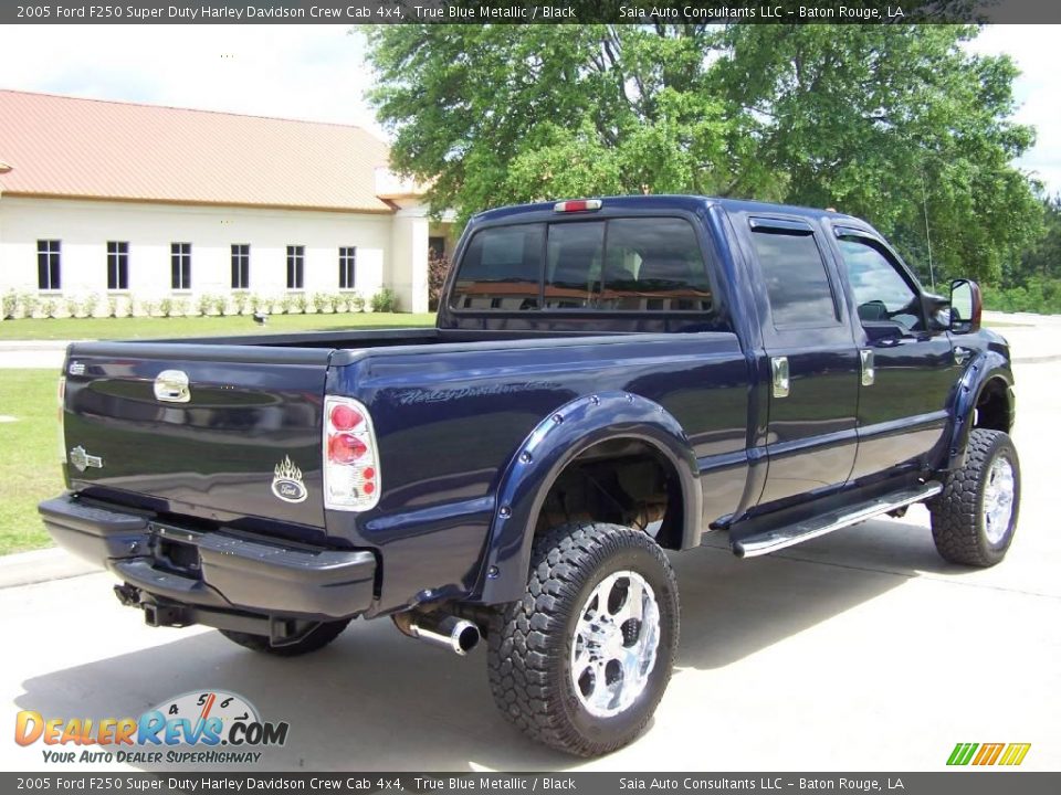 2005 Ford F250 Super Duty Harley Davidson Crew Cab 4x4 True Blue Metallic / Black Photo #3