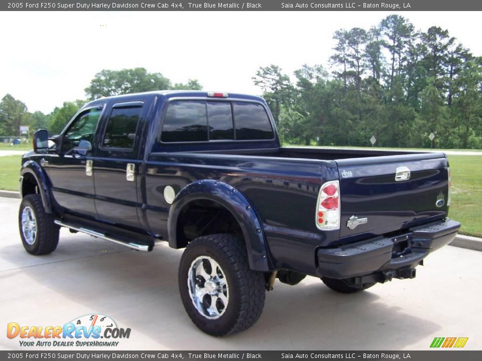 2005 Ford F250 Super Duty Harley Davidson Crew Cab 4x4 True Blue Metallic / Black Photo #5