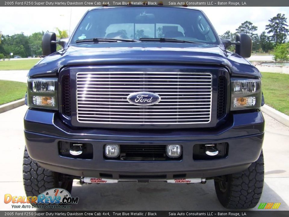 2005 Ford F250 Super Duty Harley Davidson Crew Cab 4x4 True Blue Metallic / Black Photo #8
