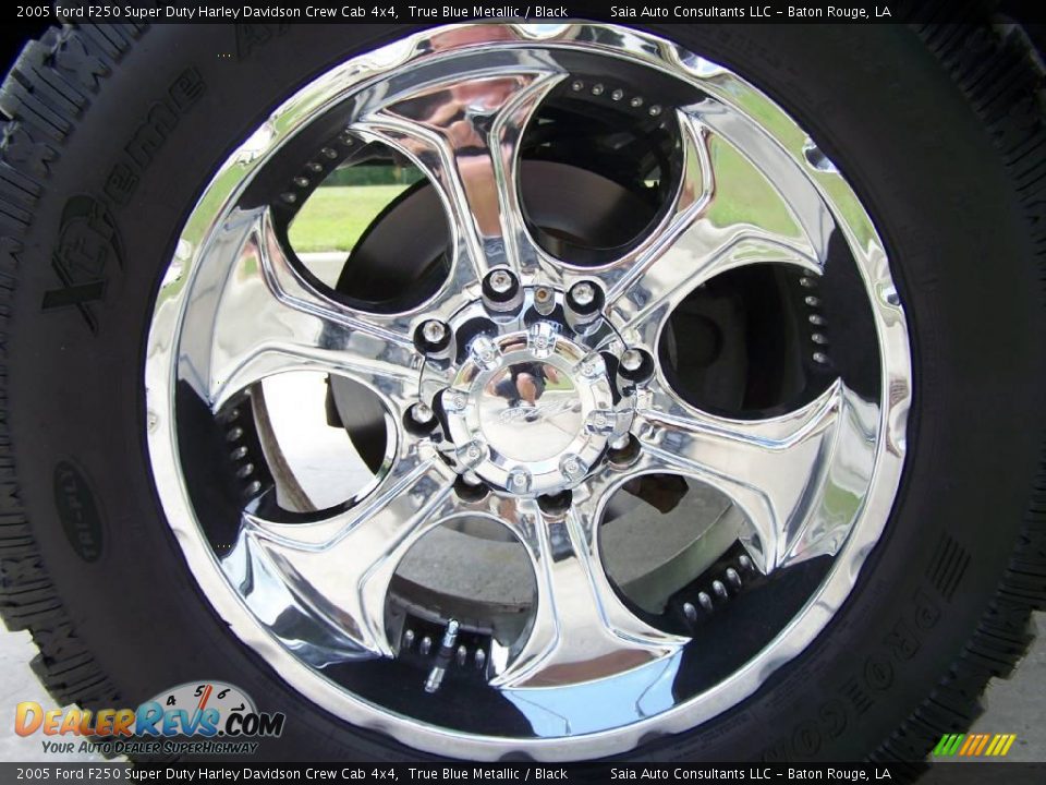 2005 Ford F250 Super Duty Harley Davidson Crew Cab 4x4 True Blue Metallic / Black Photo #13