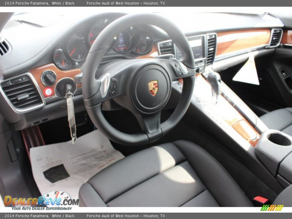 2014 Porsche Panamera White / Black Photo #13