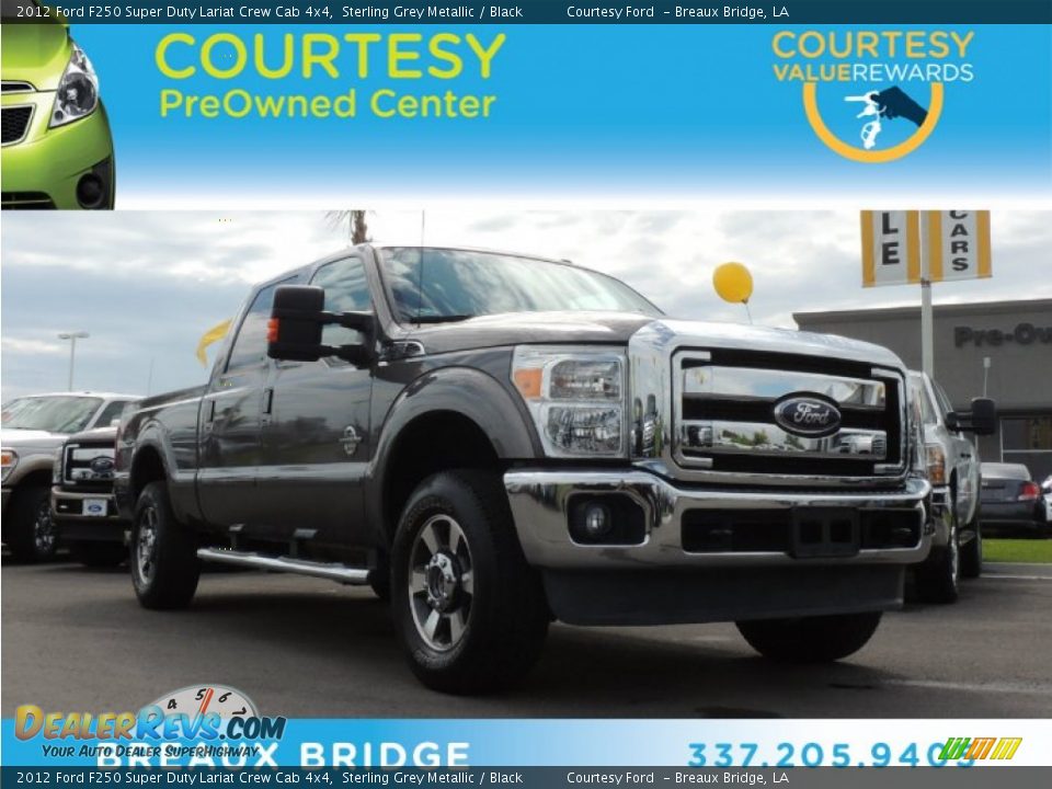 2012 Ford F250 Super Duty Lariat Crew Cab 4x4 Sterling Grey Metallic / Black Photo #1