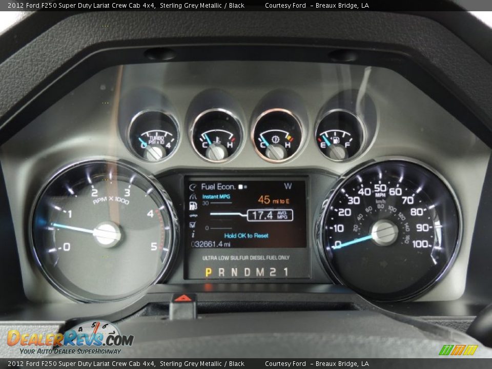 2012 Ford F250 Super Duty Lariat Crew Cab 4x4 Sterling Grey Metallic / Black Photo #15