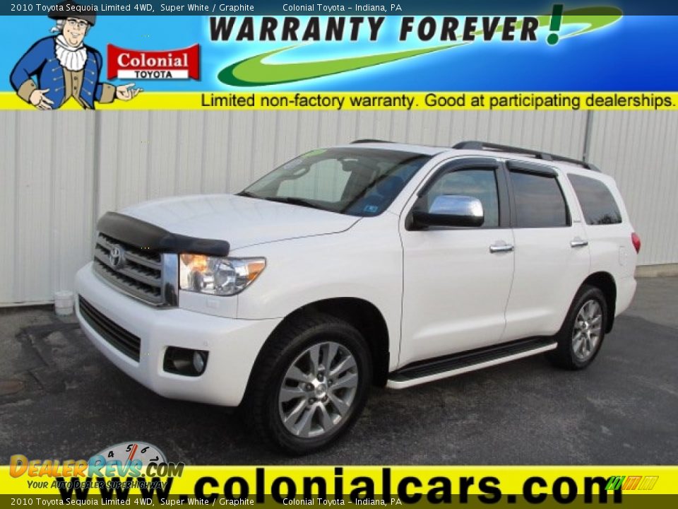 2010 Toyota Sequoia Limited 4WD Super White / Graphite Photo #1