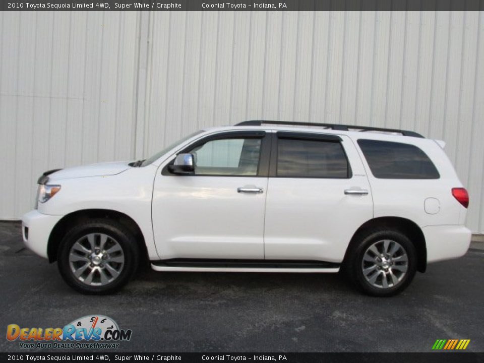 2010 Toyota Sequoia Limited 4WD Super White / Graphite Photo #2