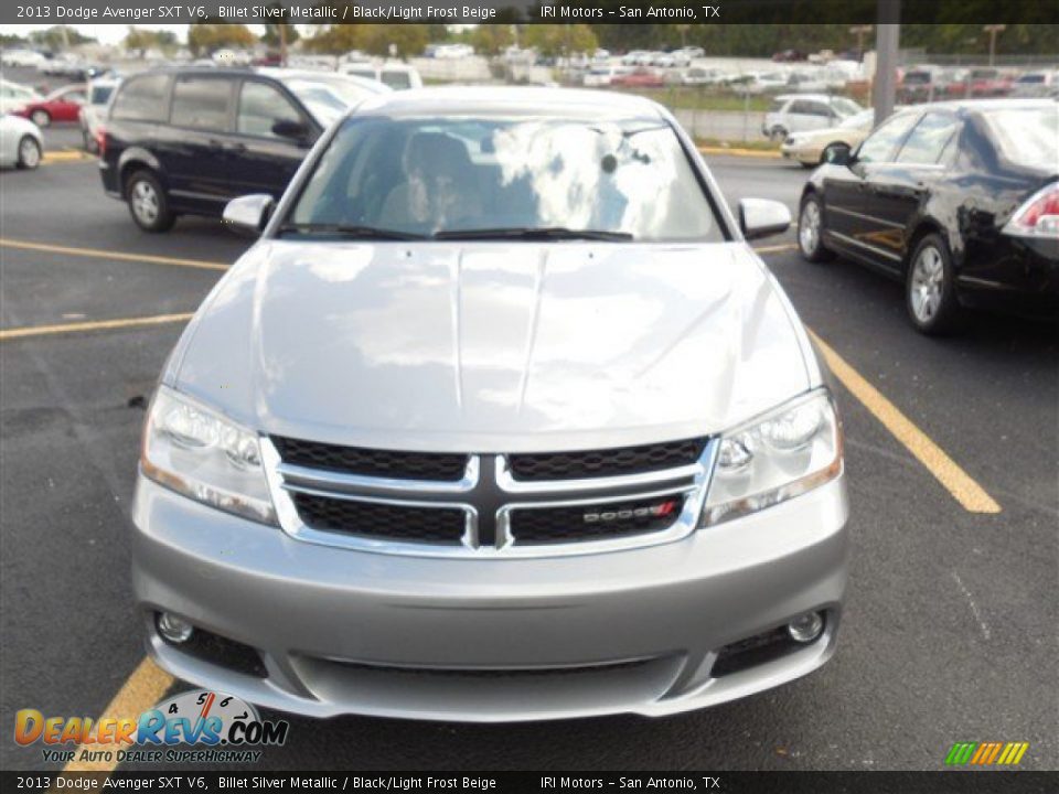 2013 Dodge Avenger SXT V6 Billet Silver Metallic / Black/Light Frost Beige Photo #2