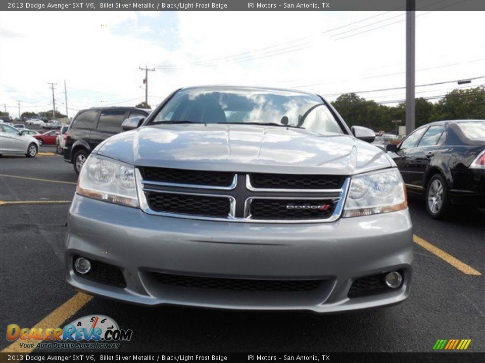 2013 Dodge Avenger SXT V6 Billet Silver Metallic / Black/Light Frost Beige Photo #3
