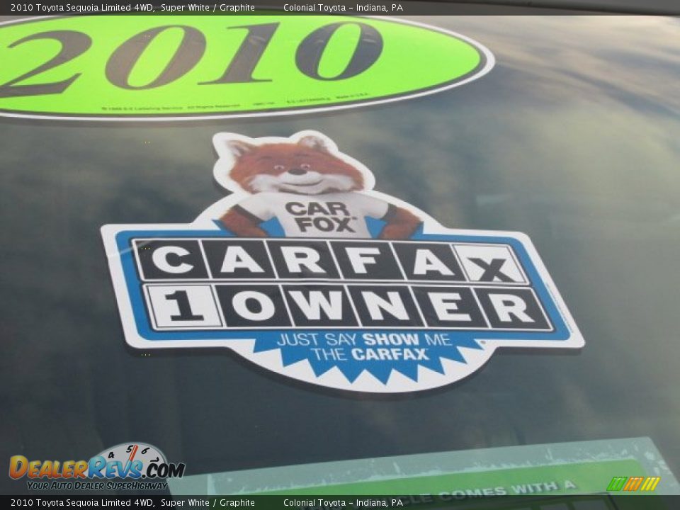 2010 Toyota Sequoia Limited 4WD Super White / Graphite Photo #6