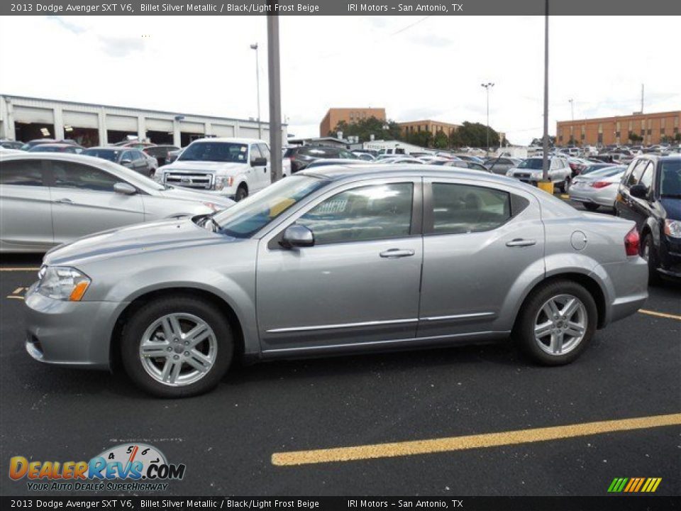 2013 Dodge Avenger SXT V6 Billet Silver Metallic / Black/Light Frost Beige Photo #6