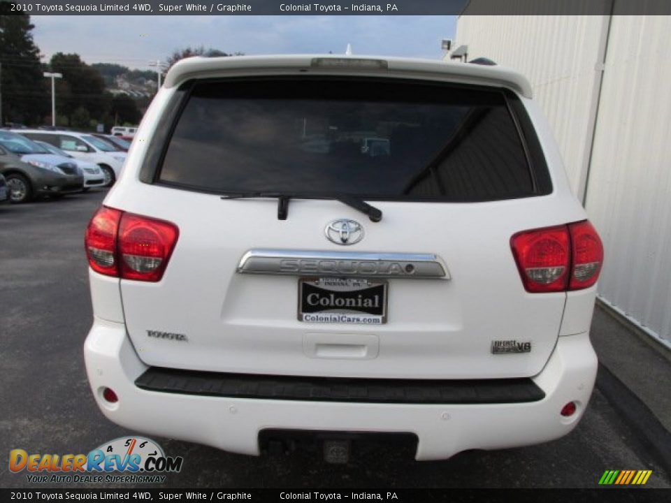 2010 Toyota Sequoia Limited 4WD Super White / Graphite Photo #7