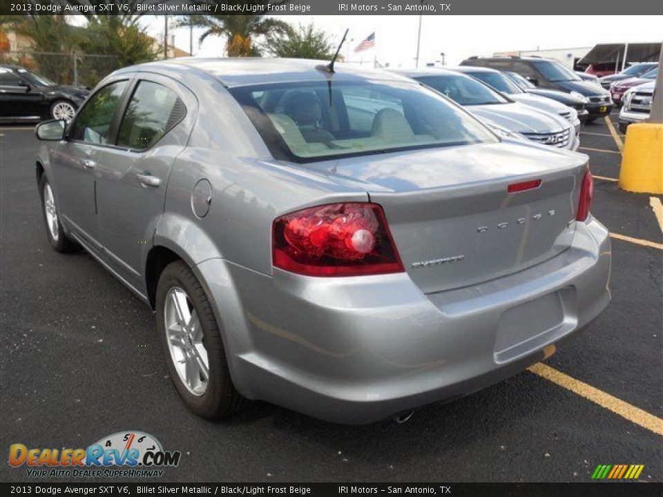 2013 Dodge Avenger SXT V6 Billet Silver Metallic / Black/Light Frost Beige Photo #8