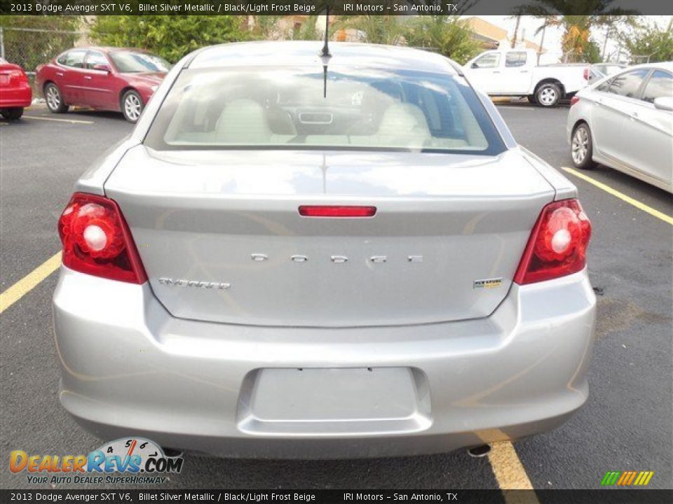 2013 Dodge Avenger SXT V6 Billet Silver Metallic / Black/Light Frost Beige Photo #9