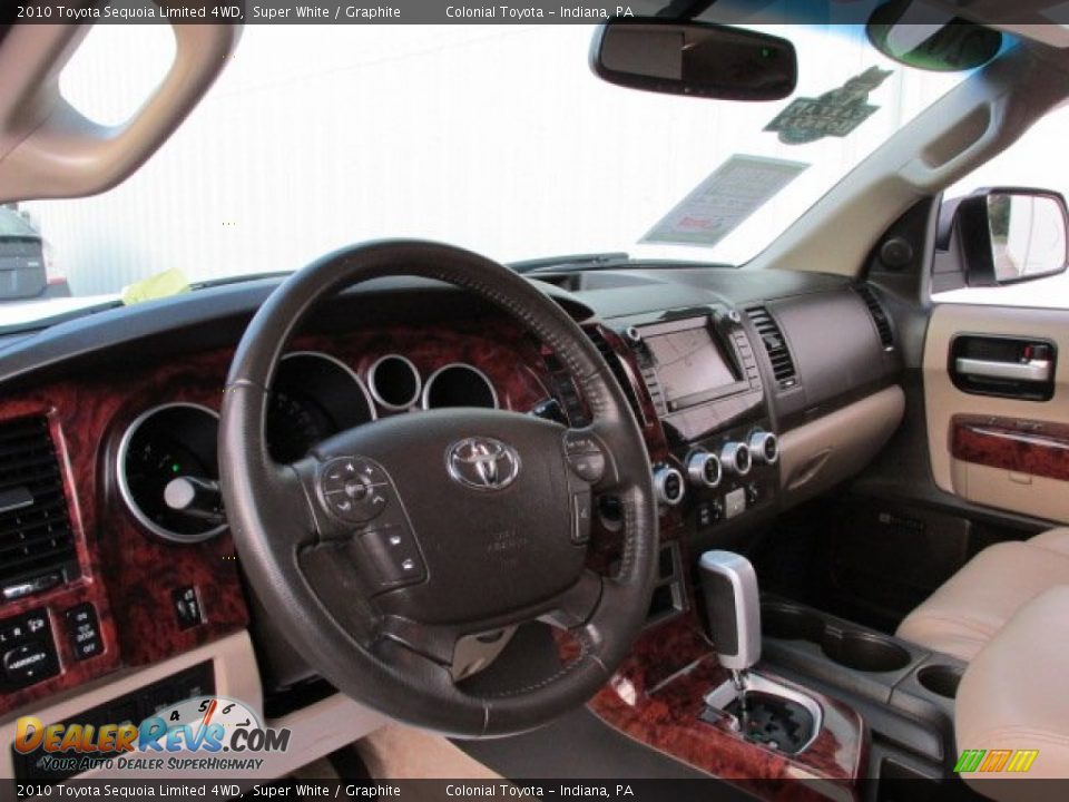 2010 Toyota Sequoia Limited 4WD Super White / Graphite Photo #12