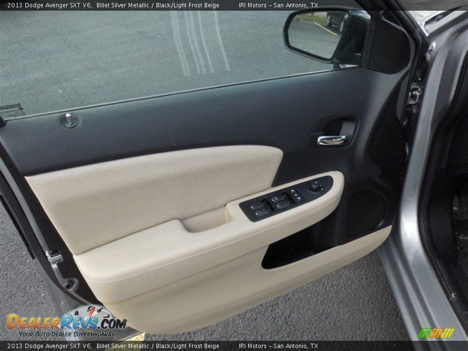 2013 Dodge Avenger SXT V6 Billet Silver Metallic / Black/Light Frost Beige Photo #12